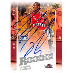 623626 J.J. Hickson Autographed Basketball Card - NC State Wolfpack - 2008 Upper Deck First Edition Rookie Standouts No.RSJH
