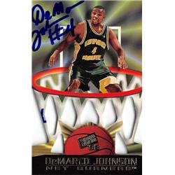 623701 Demarco Johnson Autographed Basketball Card - UNC Charlotte Forty Niners - 1998 Press Pass Net Burners Rookie No.NB21