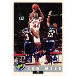 624669 Sam Mack Autographed Basketball Card - Houston Cougars - 1992 Classic Draft Rookie No.67