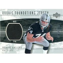 Robert Gallery Player Worn Jersey Patch Football Card - Oakland Raiders - 2004 Upper Deck Rookie Foundations No.241
