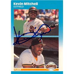 626053 Kevin Mitchell Autographed Baseball Card - San Francisco Giants Sd Padres - 1987 Fleer No.U82 Update