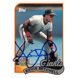 626058 Kevin Mitchell Autographed Baseball Card - San Francisco Giants - 2002 Topps Archives No.129 1989 Style