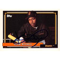 626060 Kevin Mitchell Autographed Baseball Card - San Francisco Giants - 1992 Topps No.180