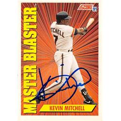 626063 Kevin Mitchell Autographed Baseball Card - San Francisco Giants - 1991 Score No.406 Master Blaster