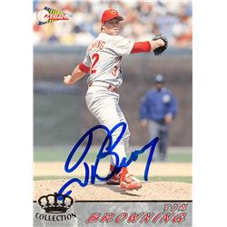 626235 Tom Browning Autographed Baseball Card - Cincinnati Reds - 1994 Pacific No.142