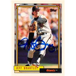 626318 Jeff Brantley Autographed Baseball Card - San Francisco Giants - 1992 Topps No.491