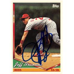 626487 Jeff Branson Autographed Baseball Card - Cincinnati Reds - 1994 Topps No.368