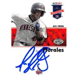 Angel Morales Autographed Baseball Card - Minnesota Twins - 2008 Tristar Projections Pro Debut Rookie No.156