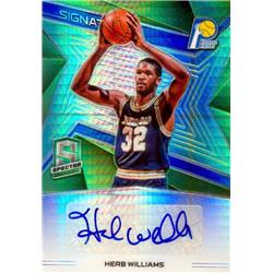 638551 Herb Williams Autographed Basketball Card - Indiana Pacers - 2019 Panini Spectra Prizm Refractor No.SGHWL LE 4-49