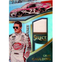 Picture of Autograph Warehouse 639009 Gray Gaulding Race Used Memorabilia Swatch Trading Card - Nascar, Auto Racing - 2017 Panini Prizm Select Refractor No.GG