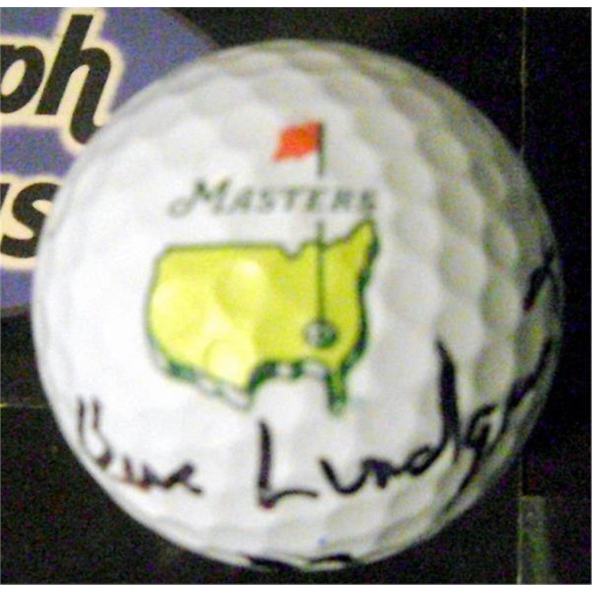Verne Lundquist Autographed Golf Ball - Broadcaster - with Display Cube