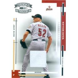649754 Wade Miller Player Worn Jersey Patch Baseball Card - Houston Astros - 2004 Donruss Threads No.90 LE 88-100