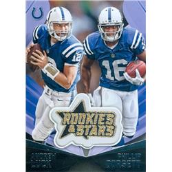 649919 Andre Luck & Phillip Dorestt Commemorative Patch Football Card - Indianapolis Colts - 2015 Panini Rookies & Stars No.EP8