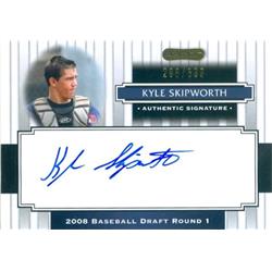 650010 Kyle Skipworth Autographed Baseball Card - Florida Marlins, Patriot Hs - 2008 Razor Exclusive Signature Rookie No.106