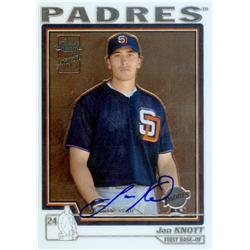 650034 Jon Knott Autographed Baseball Card - San Diego Padres - 2004 Topps Chrome First Year Rookie No.225