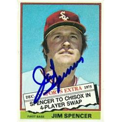 650290 Jim Spencer Autographed Baseball Card - Chicago White Sox - 1976 Topps No.83T