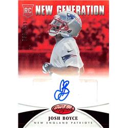 650342 Josh Boyce Autographed Football Card - New England Patriots - 2013 Panini Certified New Generation Rookie Refractor No.247