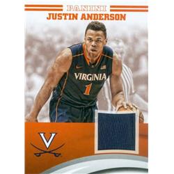 Picture of Autograph Warehouse 583138 Justin Anderson Player Worn Jersey Patch Basketball Card - Virginia Cavaliers - 2016 Panini Team Collection No.JA-VA