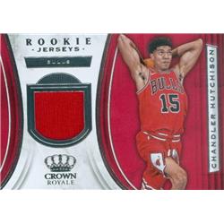 Picture of Autograph Warehouse 583169 Chandler Hutchison Player Worn Jersey Patch Basketball Card - Chicago Bulls - 2019 Panini Crown Royale Rookie No.RJCHS