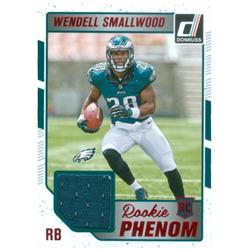 Picture of Autograph Warehouse 583221 Wendell Smallwood Player Worn Jersey Patch Football Card - Philadelphia Eagles - 2016 Panini Donruss Rookie Phenom No.34-1