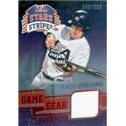 583242 Zack Collins Player Worn Jersey Patch Baseball Card - Team USA - 2015 Panini Stars & Stripes Game Gear No.100 LE 180-299