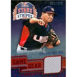 583245 Raymond Gil Player Worn Jersey Patch Baseball Card - Team USA - 2015 Panini Stars & Stripes Game Gear No.83 LE 2-299