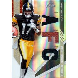 Picture of Autograph Warehouse 583329 Mike Wallace Player Worn Jersey Patch Football Card - Pittsburgh Steelers - 2009 Panini Playoff Absolute Rookie Premiere No.225 LE 19-99