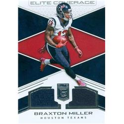 Picture of Autograph Warehouse 583378 Braxton Miller Player Worn Jersey Patch Football Card - Houston Texans - 2017 Panini Elite Coverage No.5