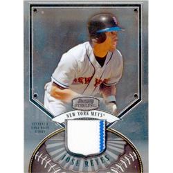 583479 Jose Reyes Player Worn Jersey Patch Baseball Card - New York Mets - 2007 Bowman Sterling No.BSJBR
