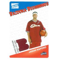 Picture of Autograph Warehouse 583608 Jason Kapono Player Worn Jersey Patch Basketball Card - Cleveland Cavaliers - 2003 Topps Bazooka Beginnings No.BBEJK
