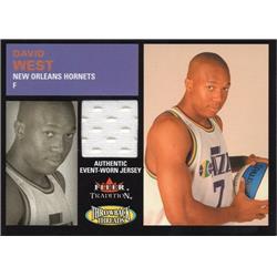 653672 David West Player Worn Jersey Patch Basketball Card - New Orleans Hornets - 2003 Fleer Tradition No.TTDW