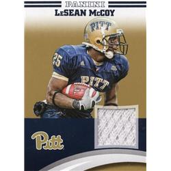 Lesean Mccoy Player Worn Jersey Patch Football Card - Pittsburgh Panthers - 2016 Panini Team Collection Gold No.LMPIT LE 19-25