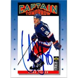Chad Kilger Autographed Hockey Card - Winnipeg Jets, FT - 1996 Upper Deck Captain Tomorrow No.337