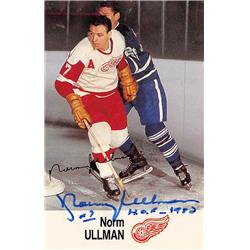 Norm Ullman autographed Hockey Card (Detroit Red Wings) 1989 Esso #7 HOF 1982 - Hockey Slabbed Autographed Cards