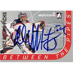 Al Montoya Autographed Hockey Card - New York Rangers, Hartford Wolf Pack, SC - 2007 In the Game Between the Pipes No.105