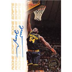 620400 Robert Traylor Autographed Basketball Card - University Michigan Wolverines Tractor NCAA - 1998 Press Pass No.RSRT Rookie Authenticated