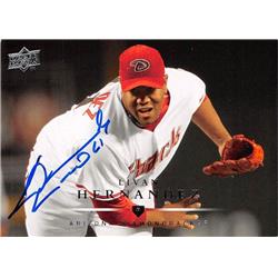 621645 Livan Hernandez Autographed Baseball Card - Arizona Diamondbacks - 2008 Upper Deck No.93
