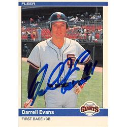 621759 Darrell Evans Autographed Baseball Card - San Francisco Giants - 1984 Fleer No.372