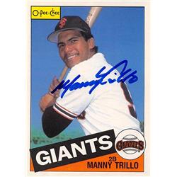 621809 Manny Trillo Autographed Baseball Card - San Francisco Giants - 1985 O-Pee-Chee No.310