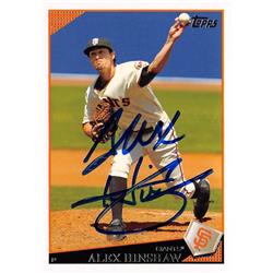 621822 Alex Hinshaw Autographed Baseball Card - San Francisco Giants - 2009 Topps No.274