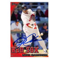 621853 Mike Cameron Autographed Baseball Card - Boston Red Sox - 2010 Topps No.US142