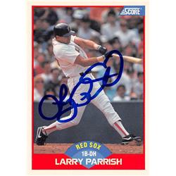 621881 Larry Parrish Autographed Baseball Card - Boston Red Sox - 1989 Score No.495