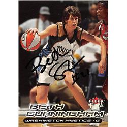 622345 Beth Cunningham Autographed Basketball Card - Washington Mystics - 2000 Fleer Ultra Rookie No.113