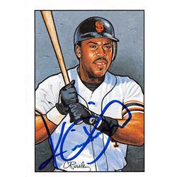 Kevin Mitchell Autographed Baseball Card - San Francisco Giants - 1990 Topps Bowman Sweepstakes No.KM1