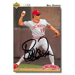 626270 Bill Doran Autographed Baseball Card - Cincinnati Reds - 1992 Upper Deck No.280