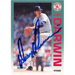 626290 Danny Darwin Autographed Baseball Card - Boston Red Sox - 1992 Fleer No.38