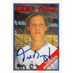 626312 Todd Benzinger Autographed Baseball Card - Boston Red Sox - 1988 Topps No.96
