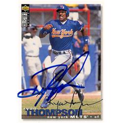 626378 Ryan Thompson Autographed Baseball Card - New York Mets - 1995 Upper Deck Silver Signature No.319