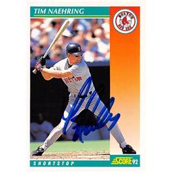 626407 Tim Naehring Autographed Baseball Card - Boston Red Sox - 1992 Score No.259