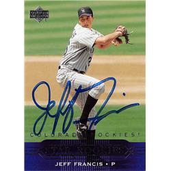 626419 Jeff Francis Autographed Baseball Card - Colorado Rockies - 2004 Upper Deck Star Rookies No.253